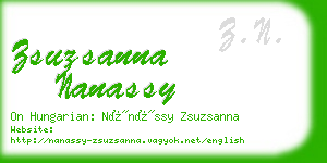 zsuzsanna nanassy business card